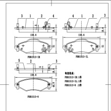 FDB1513 auto parts ceramic brake pad hot selling high quality brake pad for TOYOTA Yaris